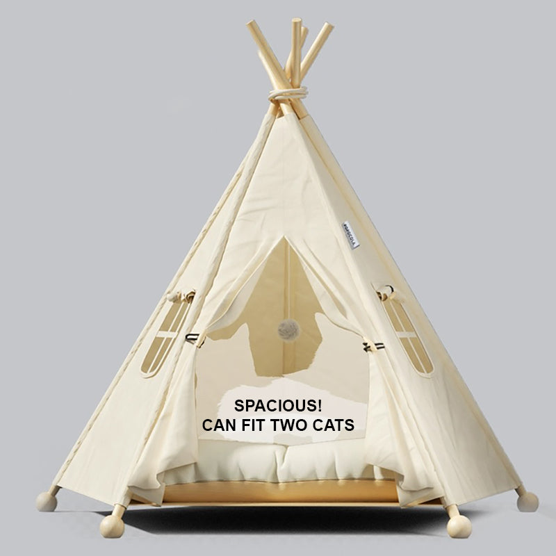 Cat Tent with Pillow - Teepee Tent