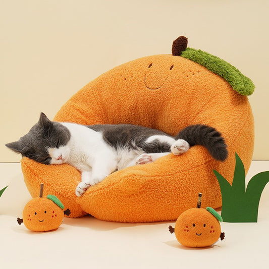 Pet Bed - Orange, Avacado